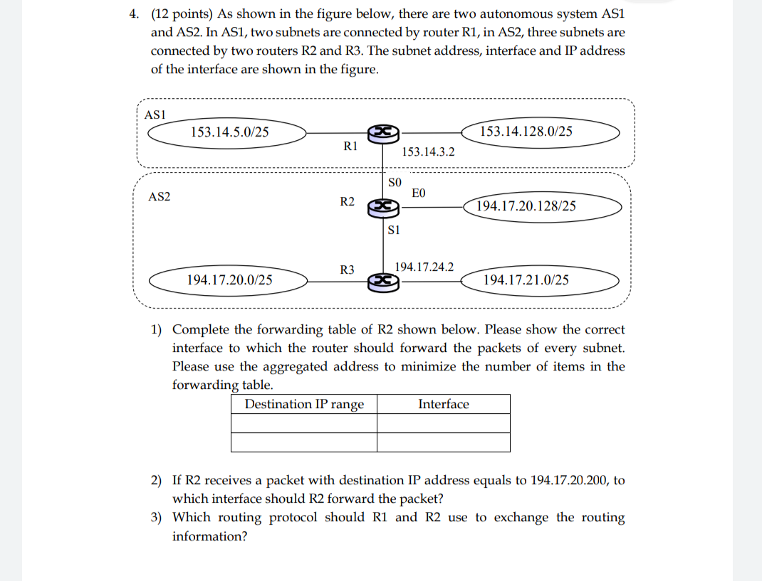  please help me solve this 4. (12 points) As shown in