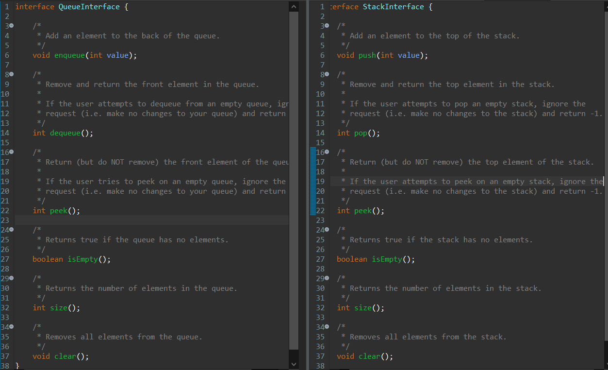 two file. Do not do stack part. and also please provide your