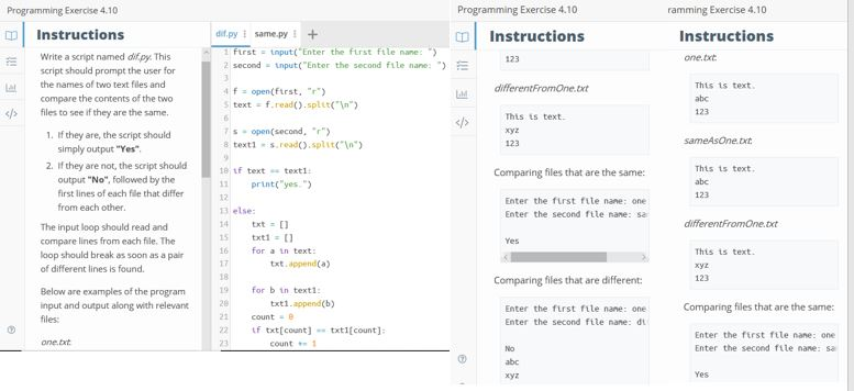 Help All code in Python please Question one I have some code