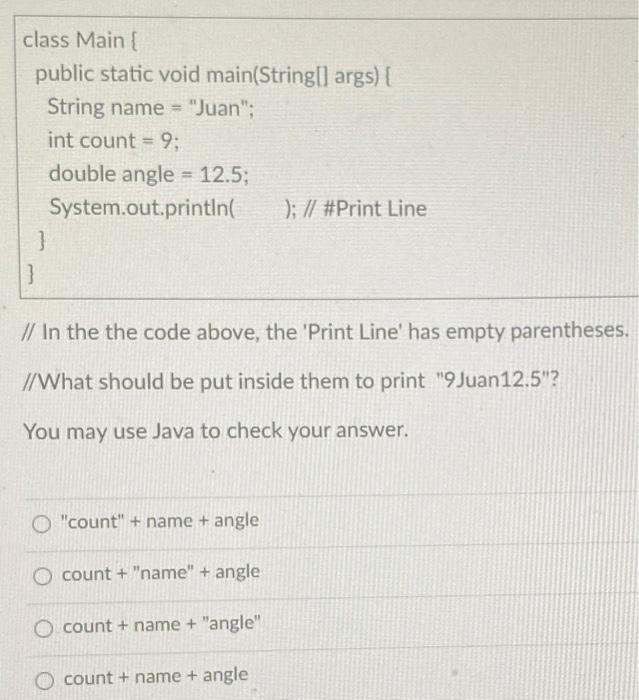 variable named is Employed with the value 'true'? boolean isEmployed = "true";