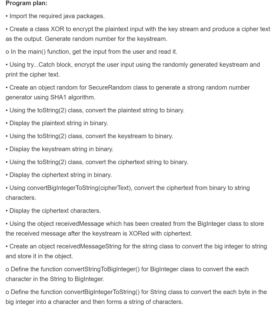 New Write a program that encrypts its input by XORing it with