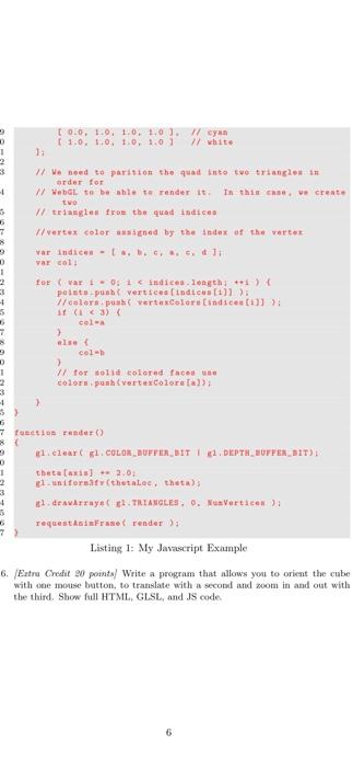points] Given below is the code for cube.html. Change it to do