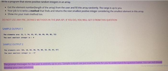 java coding Write a program that stores positive random integers in an