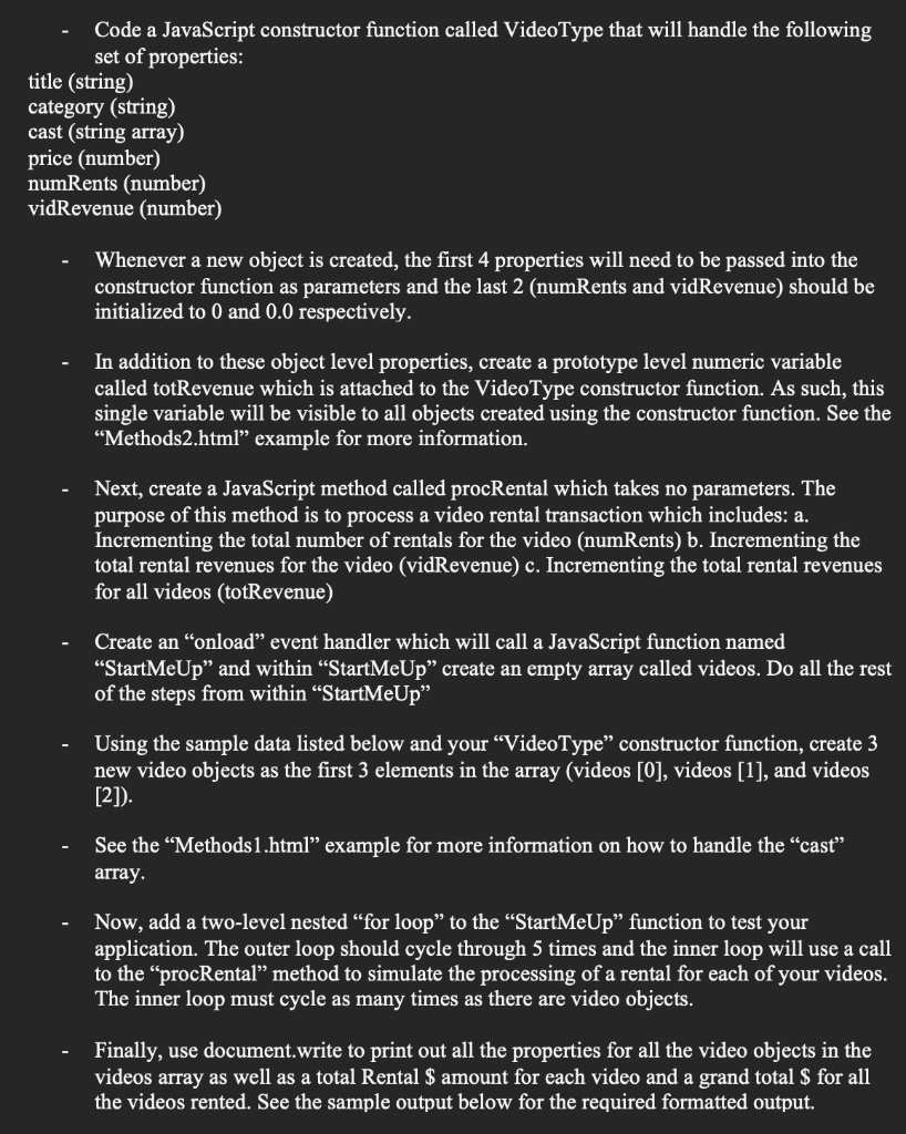 I need help with this javascript question. It was one question but