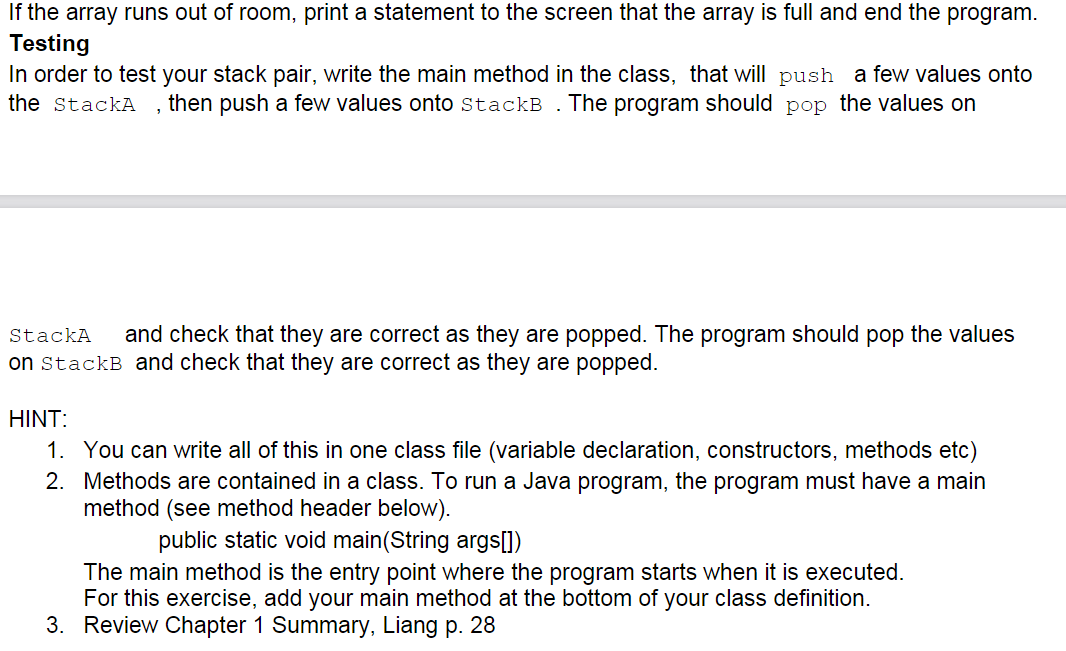 some other applications, we might need two stacks with the same type