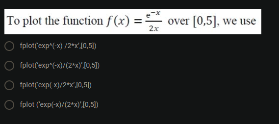 Matlab - Computer Science To plot the function f(x) = * over