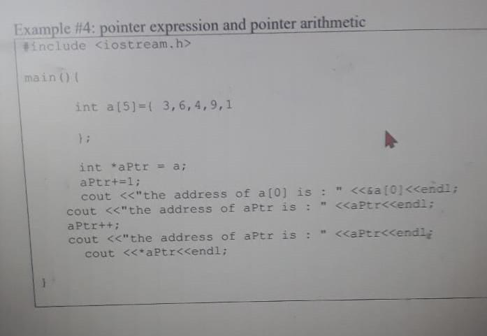 Considering example #4 in the lab manual, write a program that shows