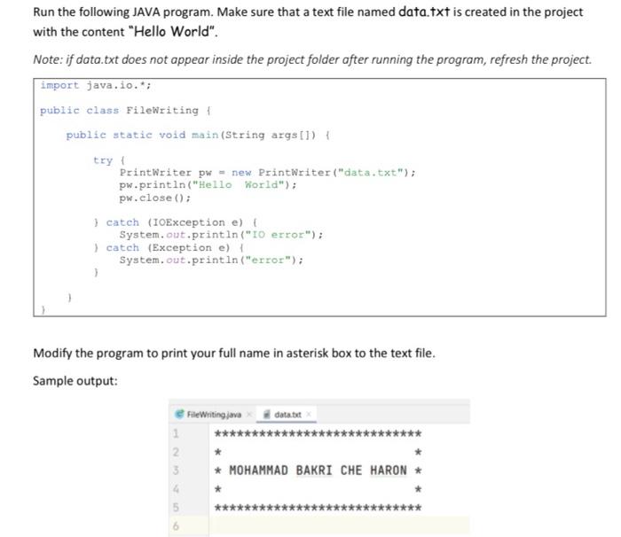 Please help me with java language. I tried to do it but
