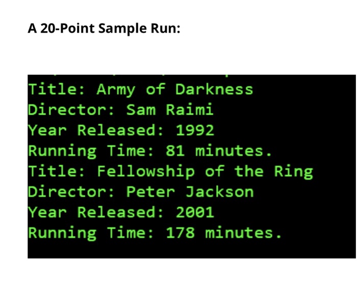 structure named MovieData to store the following infor- mation about a movie