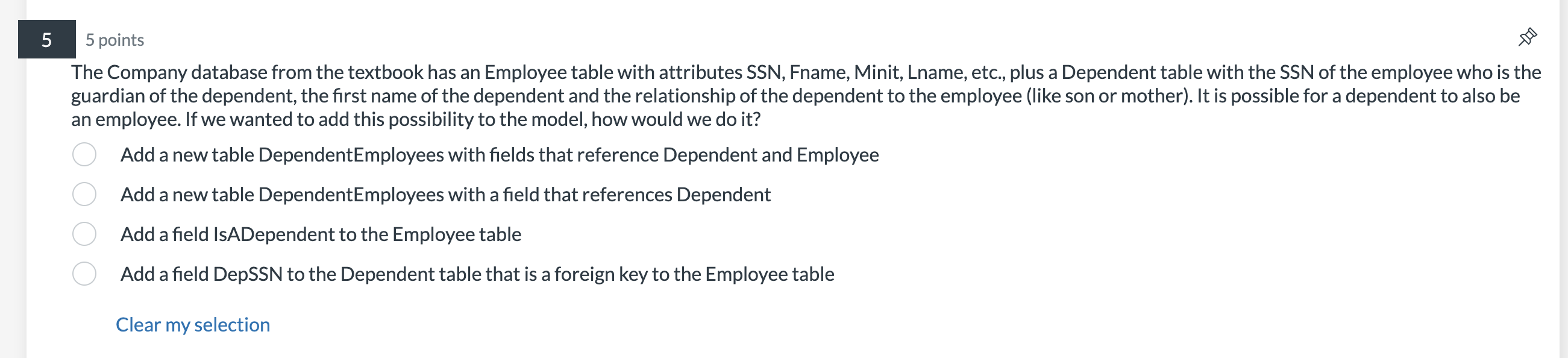 SQL language The Company database from the textbook has an Employee table