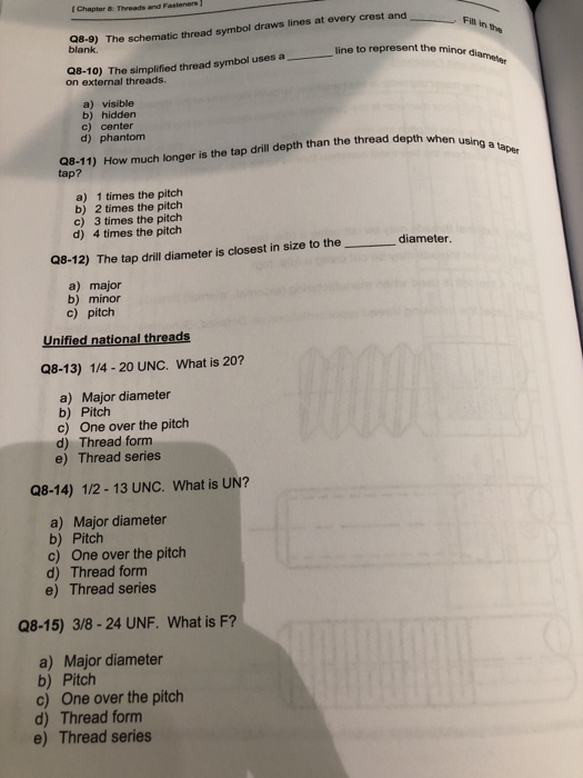  ( Chapter & Threads and Fasteners1 bla-9) The schematic thread symbol