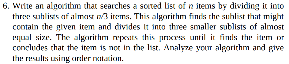  implement and test it in java please 6. Write an algorithm