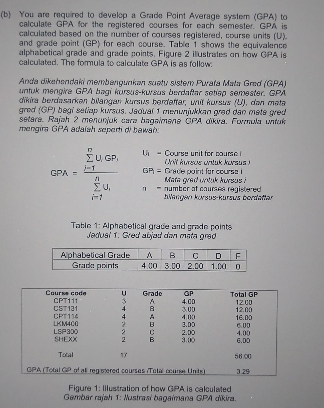 Old MathJax webview (b) You are required to develop a Grade Point