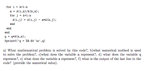 uyfunctionB A -[2 1 3; 4 2 1; 11 1: for k-1:n-1