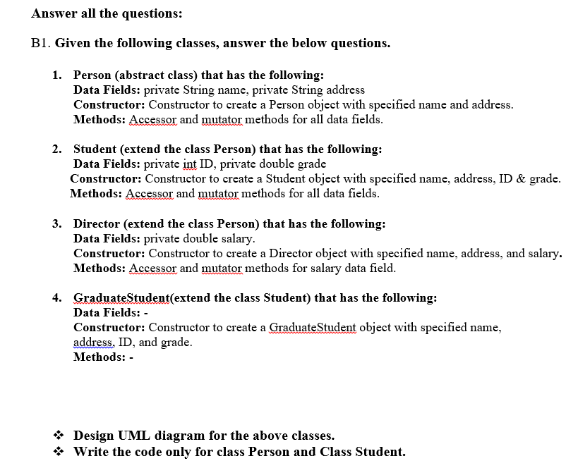 this is Programming course Answer all the questions: B1. Given the