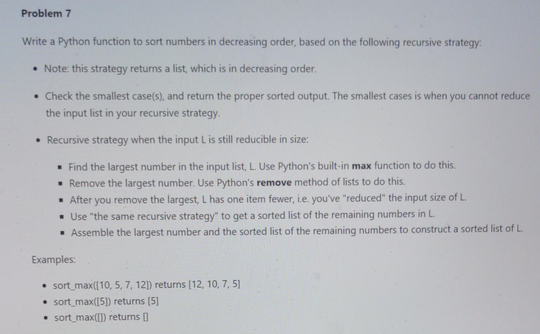  Write a Python function to sort numbers in decreasing order, based