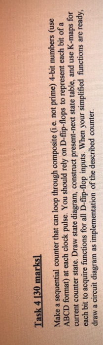  Task 4 30 marks Make a sequential counter that can loop