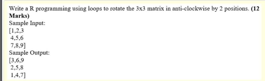  Write R program for the given question please help Subject is