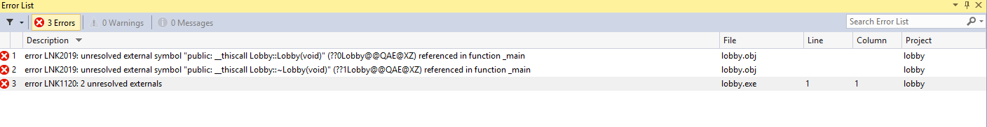 Improve the Lobby class from the Game Lobby program by writing a