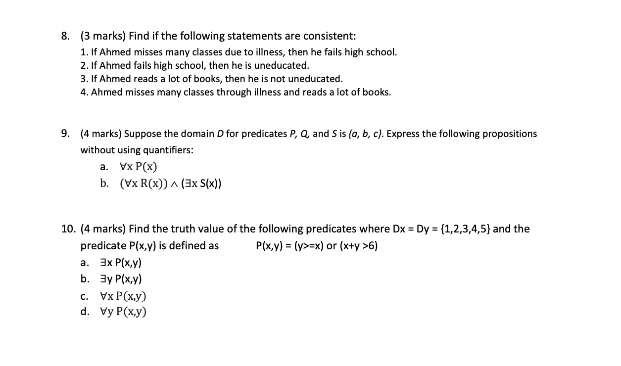 the same file. 1. (5 marks) In the questions 1 through 5,