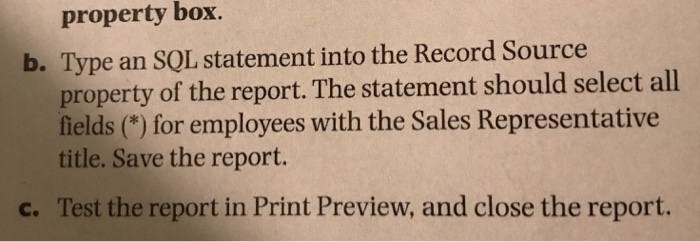  What is the sql statement for this problem. I'm using Access