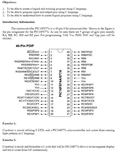  Objectives: 1. To be able to create a logical and working