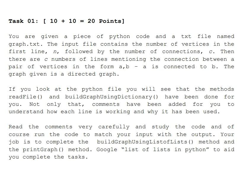 solve this in python and Don't take input from user You