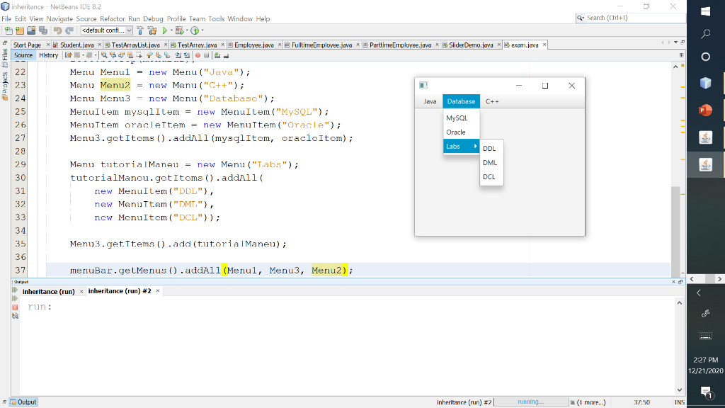 B2. Write a JavaFX program to display the given output. (Note: Part
