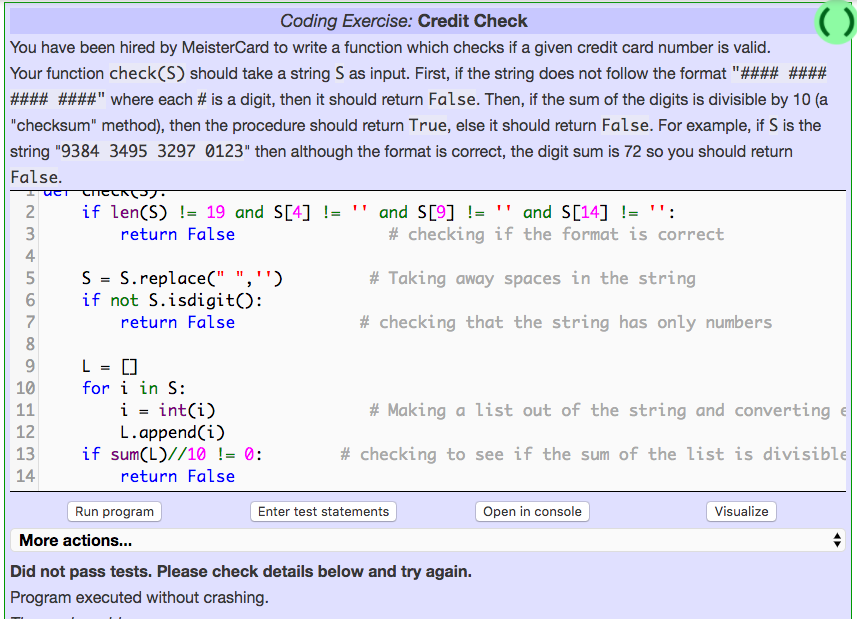 This coding is for python im having a hard time coming up