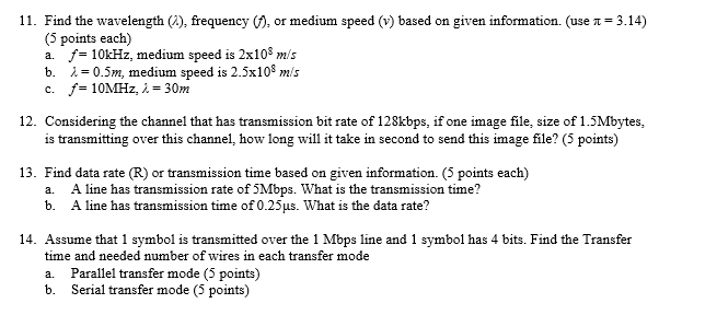  Find the wavelength (lambda), frequency (f), or medium speed (v) based