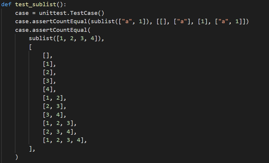 A sublist may be a list containing a single element, multiple elements,