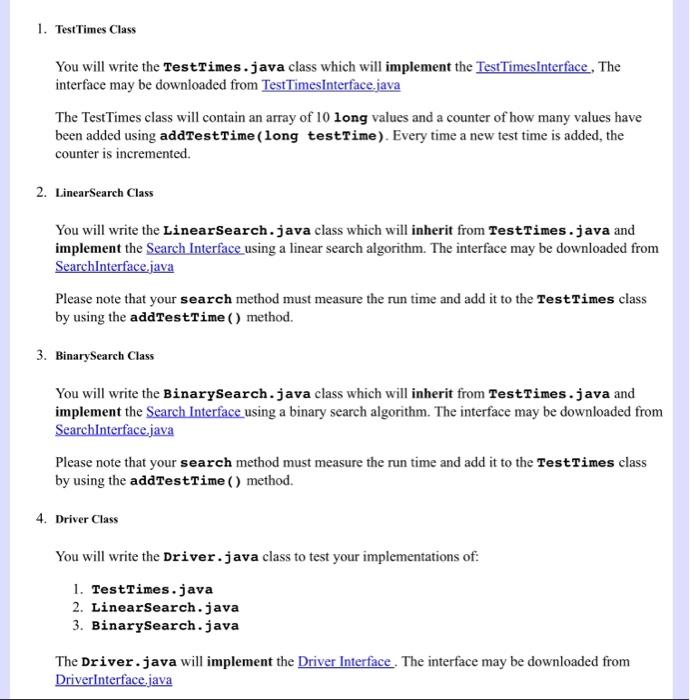 Answer question 2. If you need TestTime.java code let me know i