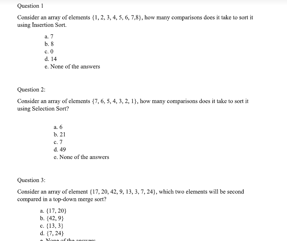  Algorithm , Hello i need the correct answer with justification please