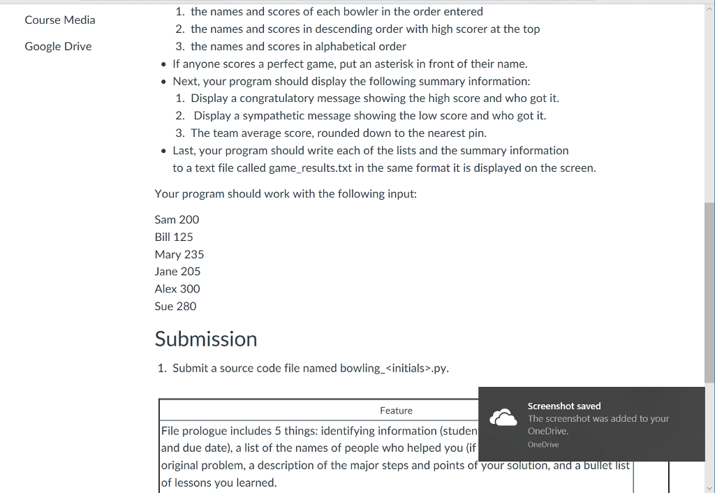 Bowling Team Student Learning Outcomes Get input from a user, parse it,