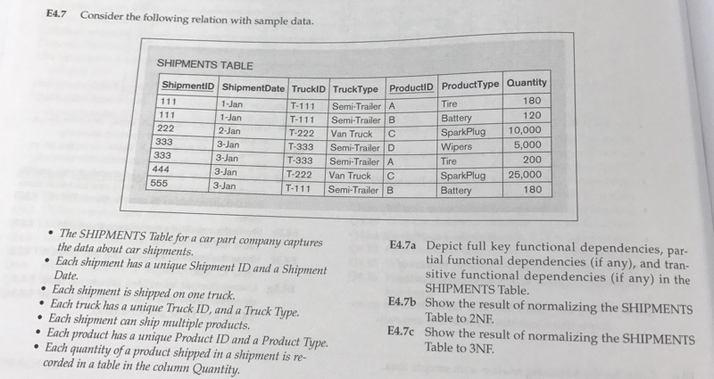  E47 Consider the following relation with sample data. 111 - 111
