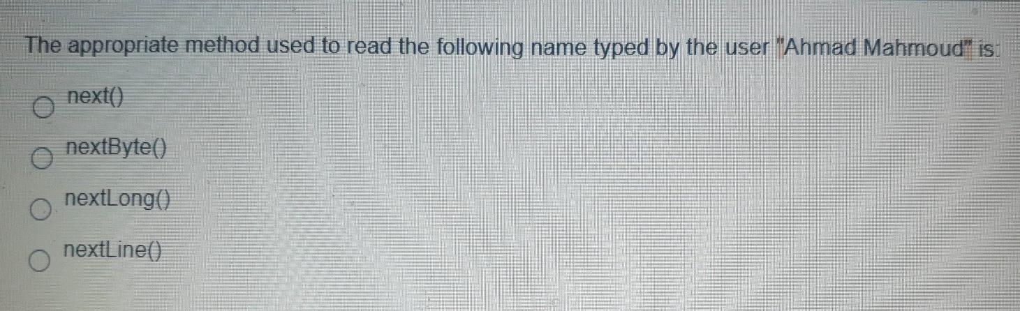 s =firstName.charAt(3); Given the following variable (int x; int y; float z)