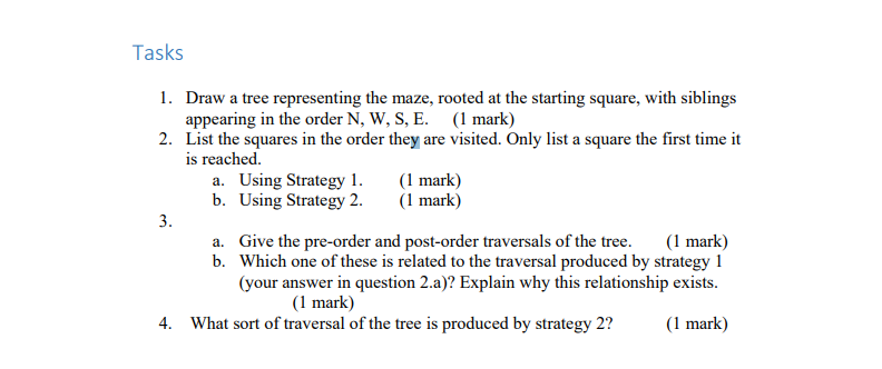 N. The arrows show the directions north(N), west(W), south(S) and east(E). All
