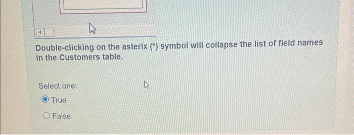 Double-clicking on the asterix () symbol will collapse the list of field