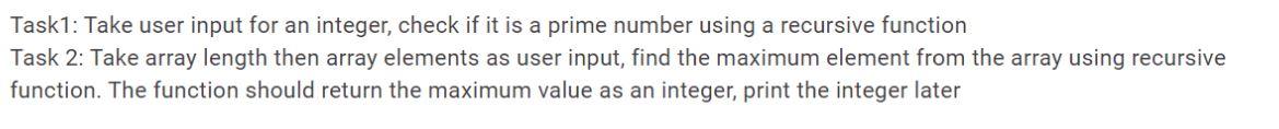 PLEASE GIVE CORRECT C PROGRAMMING CODE. Task1: Take user input for an