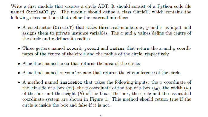 Python question! . Show code and step! Write a first module that