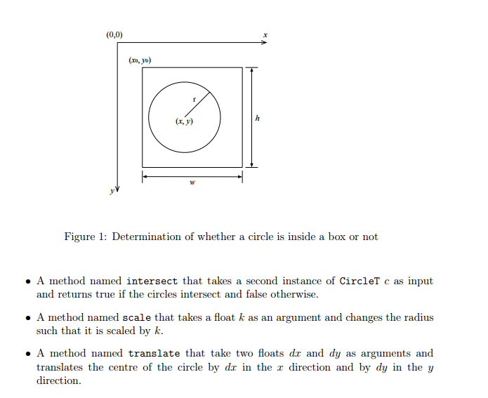 creates a circle ADT. It should consist of a Python code file