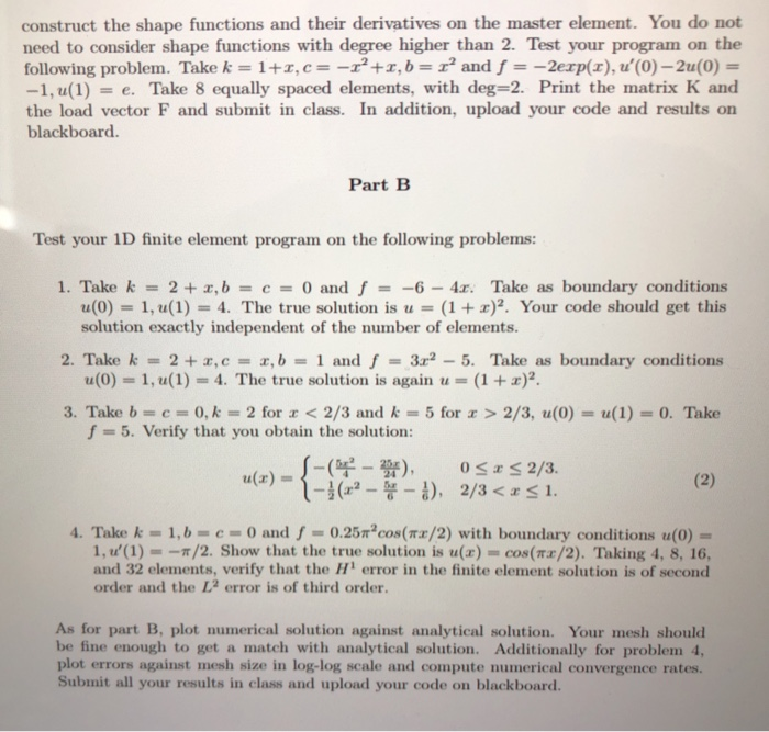 the end points of each element, the degree of the polynomial, and