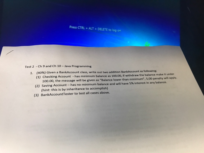  JavaScript Press CTRL ALT DELETE to log on Test 2 Ch