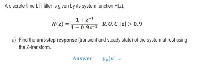 Please put the final answer in a square. Thanks! A discrete time