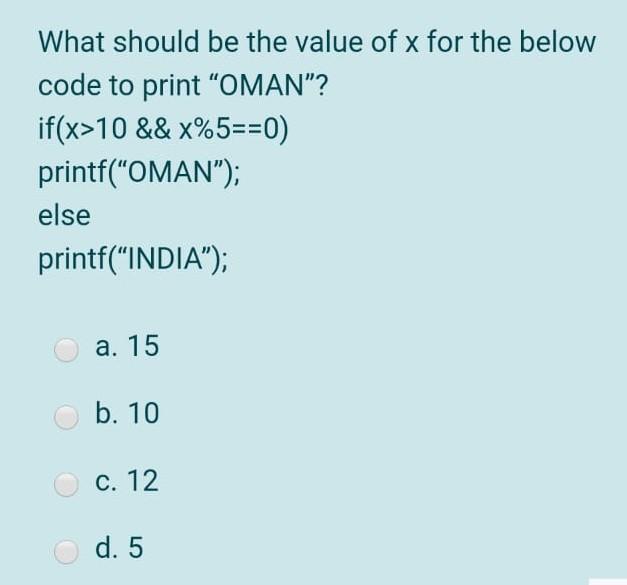 Y)/Z A=10 B=5 C=3; X= A * C+B; Find the value of