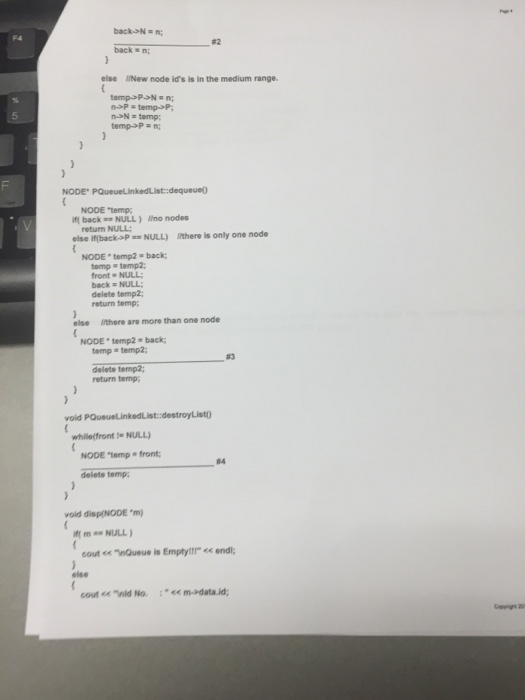  F4 #2 back = n; else INew node id's is in