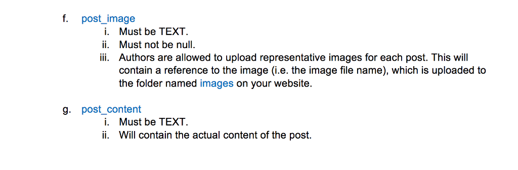 a table named posts. This table will contain data about posts. It