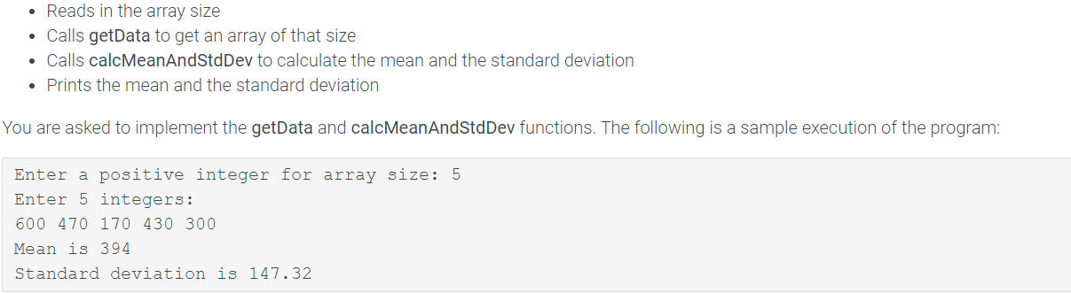 given code to start off: #include #include #include int getInt(char *prompt); void