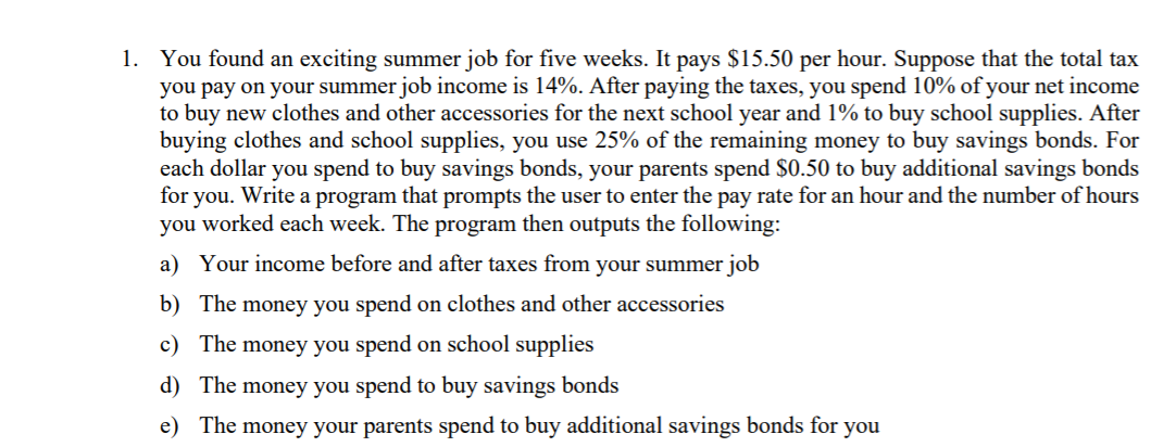 in simple java code for beginner 1. You found an exciting summer