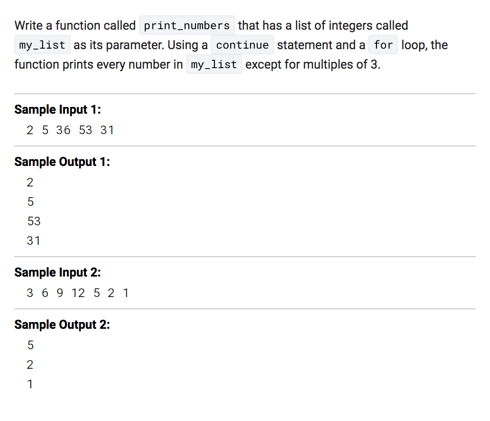 How do you write this in Python? Write a function called print_numbers
